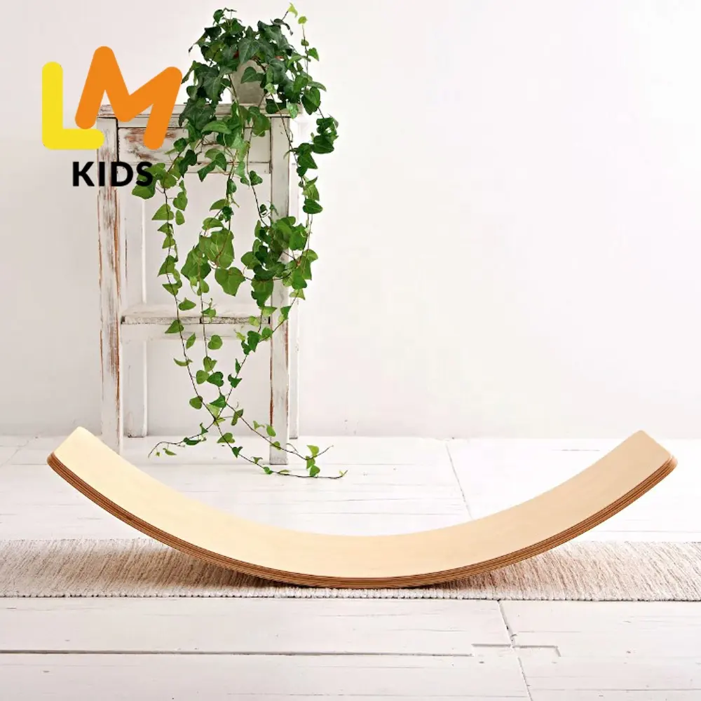 LM KIDS Placa de equilíbrio de madeira para crianças, tabuleiro de equilíbrio de madeira de qualidade premium, pronto para exportação, produzido no Vietnã