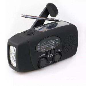Newest Portable Solar Hand Crank Dynamo Emerncy Radio <strong>LED</strong> Torch and Clock Function <strong>Wind</strong> <strong>up</strong> AM/FM Band - Product Image 1