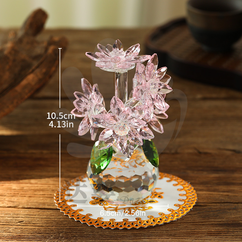5 small pink lotus flowers
