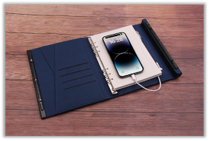 Bestsellers 2025 <strong>Notebook</strong> Power Bank <strong>Notepad</strong> <strong>with</strong> Wireless Charger <strong>with</strong> Fingerprint <strong>Lock</strong> and LED logo for Business Essentials - Product Image 3