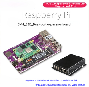 CM4 _ SSD_Dual Network Expansion Board 2,5 Gbit/s und Gigabit Ethernet Port PCIe NVME SSD M.2 2,5G Development Board