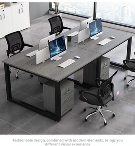 Modern Furniture Large Desktop 4 Person <strong>Computer</strong> <strong>Table</strong> with Drawers Rectangle Shape Simple Office <strong>Computer</strong> Desk - Product Image 5