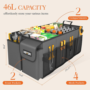 <strong>Free</strong> Sample Gap in Car Seats Storage Box for Car <strong>Trunks</strong> Large Capacity Food Organizer Storage Box for the Backseat - Product Image 5