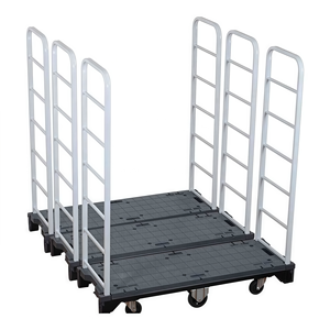 Dört tekerlekli yapısı özelleştirilebilir OEM platformu ile süpermarket yardımcı malzeme arabası u-tekne depo el arabası - Product Image 3
