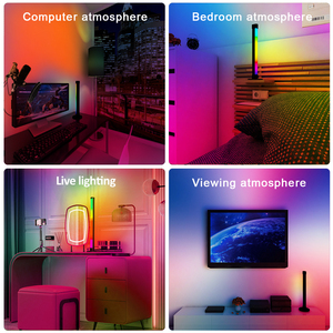 12ฉากเพลงโหมดแสงรอบเกมสมาร์ท Rgb Led Light Flow Light Bar พร้อมการควบคุมแอพ BT