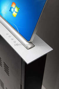 Versteckter Schreibtisch Einziehbarer motorisierter Popup-Computer mechanismus LCD-Monitor Lift Video-Abstimmung funktion Papier loses Konferenz system