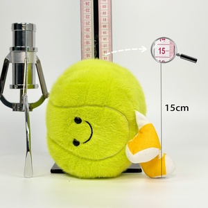 Factory Wholesale OEM/ODM Plush <strong>Toys</strong> Cute Claw Machine Animal <strong>Toys</strong> 15cm Tennis Doll Plush <strong>Toys</strong>