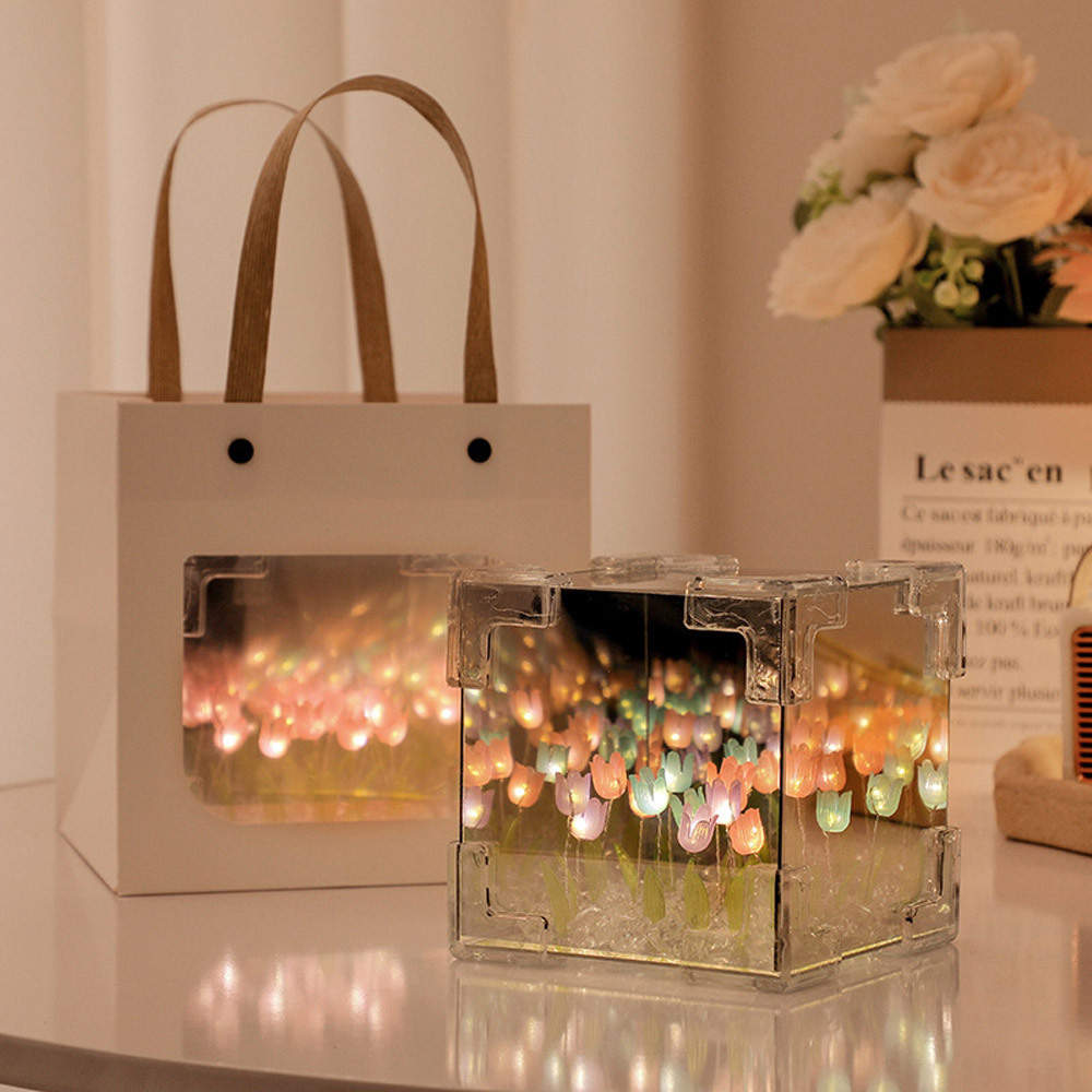 Bolsa de material DIY de tulipanes multicolores - 20 flores