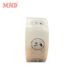 Benutzer definierter Druck RFID-Tag-Etiketten aufkleber QR-Code NFC NTAG 213 PET Digital programmierte Rollen aufkleber Etikett - Product Image 4