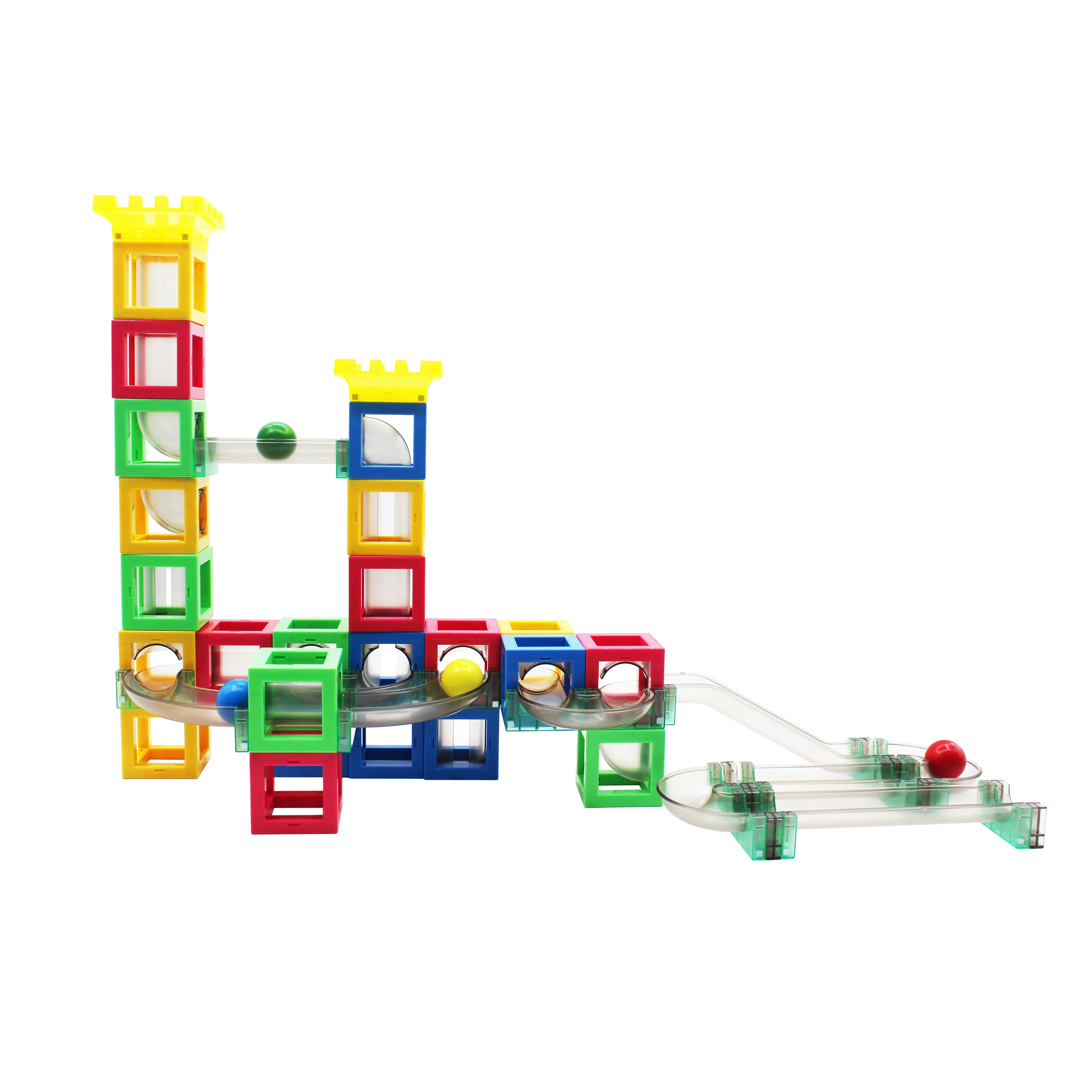 Vendita Calda Magnetica Marble Run Gioco Fai da Te Giocattoli in Plastica Abs Costruzione Set