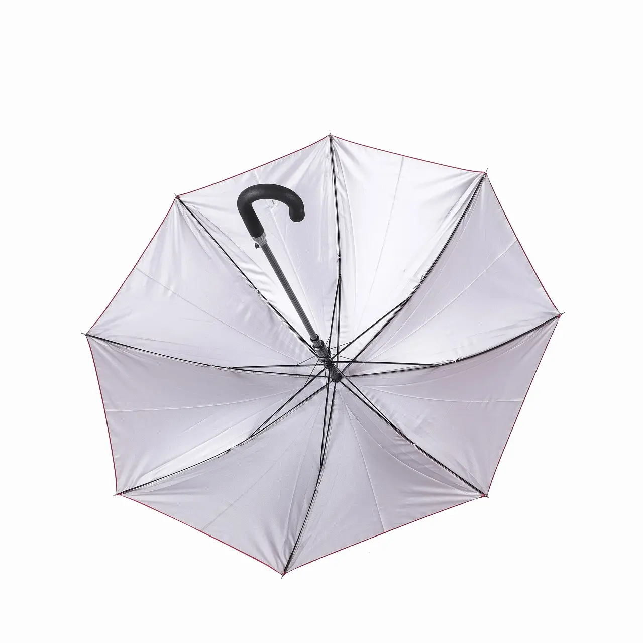 Ombrello pubblicitario all'ingrosso ombrello dritto 27 pollici * 8k con rivestimento in argento per parasole
