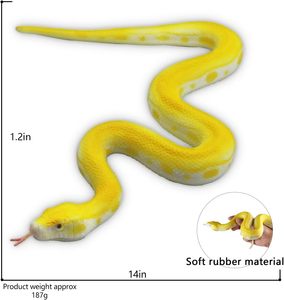 Realistico Python modello di azione serpente giocattolo in PVC morbido gomma Stress rilievo figurine per feste e scherzo di Halloween oggetti di scena - Product Image 6