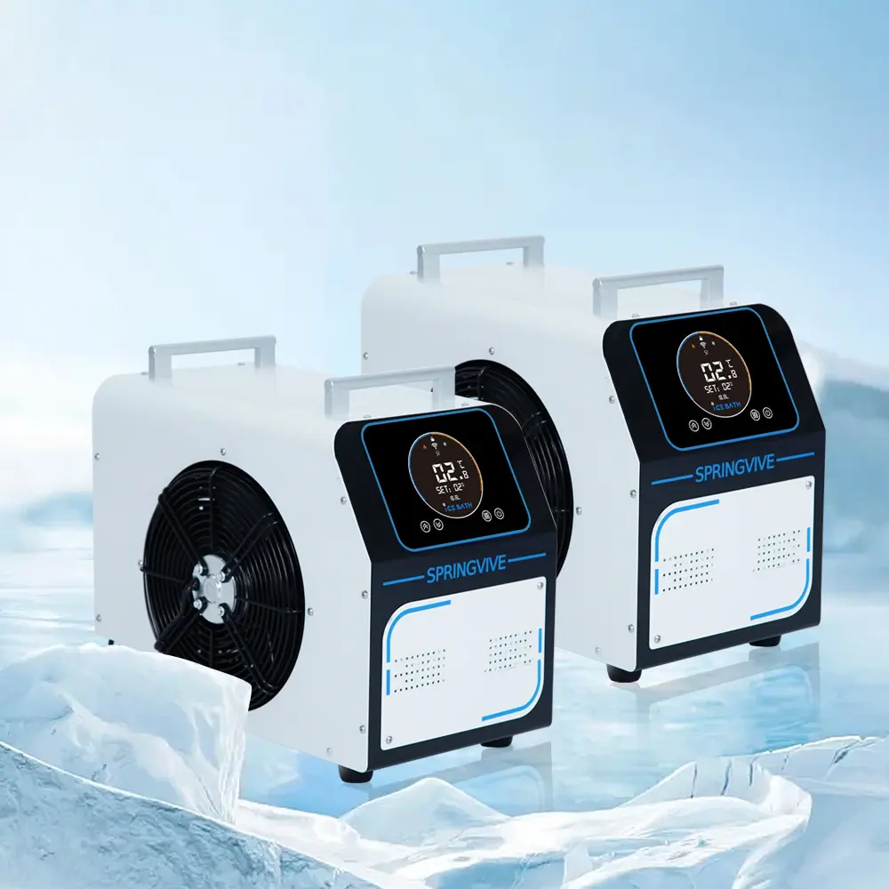 Sistema di raffreddamento per uso interno ed esterno attrezzatura per il bagno di ghiaccio refrigeratore per bagno di ghiaccio a tuffo freddo per il recupero atletico