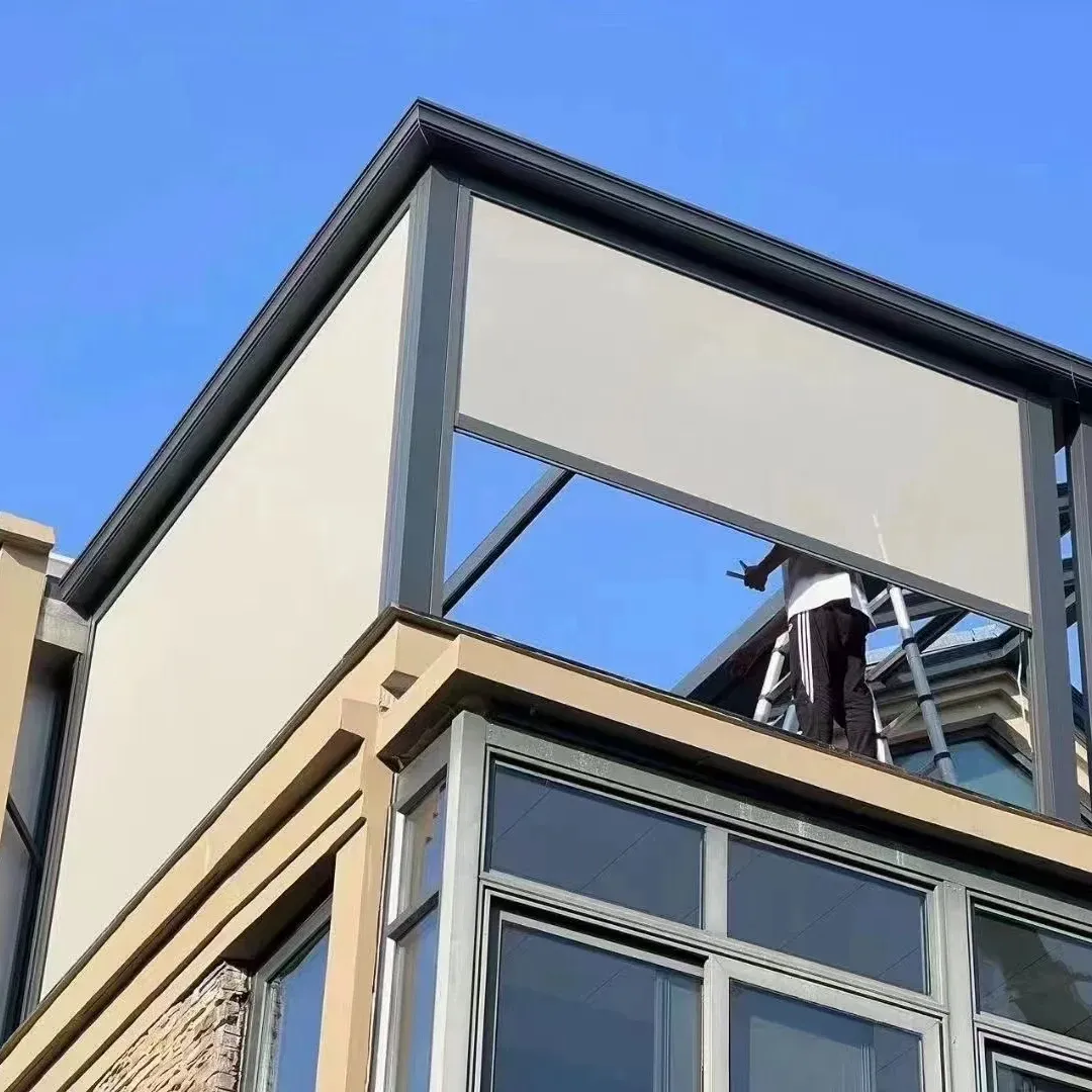 Cortinas de rolo motorizadas elétricas para janelas, blinds blackout à prova de vento e água para uso ao ar livre, venda pelo fabricante