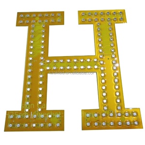 FOOD SHOP Capital Letters <strong>Led</strong> Sign Board 35cm, Ip67 Aluminum <strong>PCB</strong> Convex Lens RGB Color DC12V 30W 5050 <strong>Led</strong> Module - Product Image 1