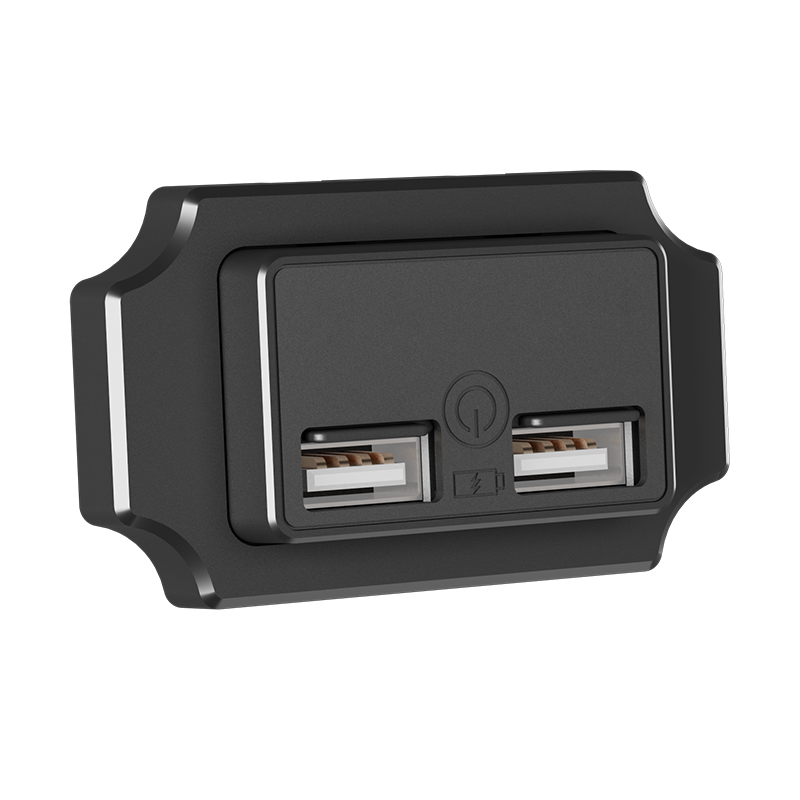 2 USB-A 5V 3.1A avec interrupteur tactile