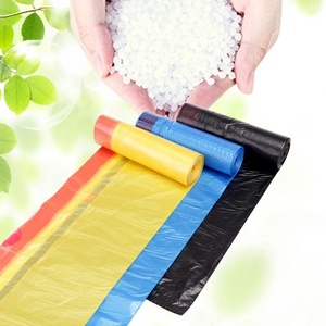 Paquete negro para el hogar, corbata, cubo de basura, saco de basura, bolsas de plástico con cordón, bolsa de basura en rollo con cuerda con cordón - Product Image 1