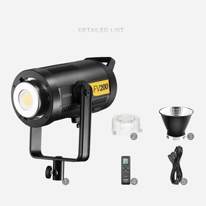 Go Dox FV200 1/8000s HSS Flash LED <strong>Light</strong> 200Ws Dimmable 5600K CRI 96+ 2.4G Wireless 8 <strong>FX</strong> Modes Remote Control for Photography - Product Image 2