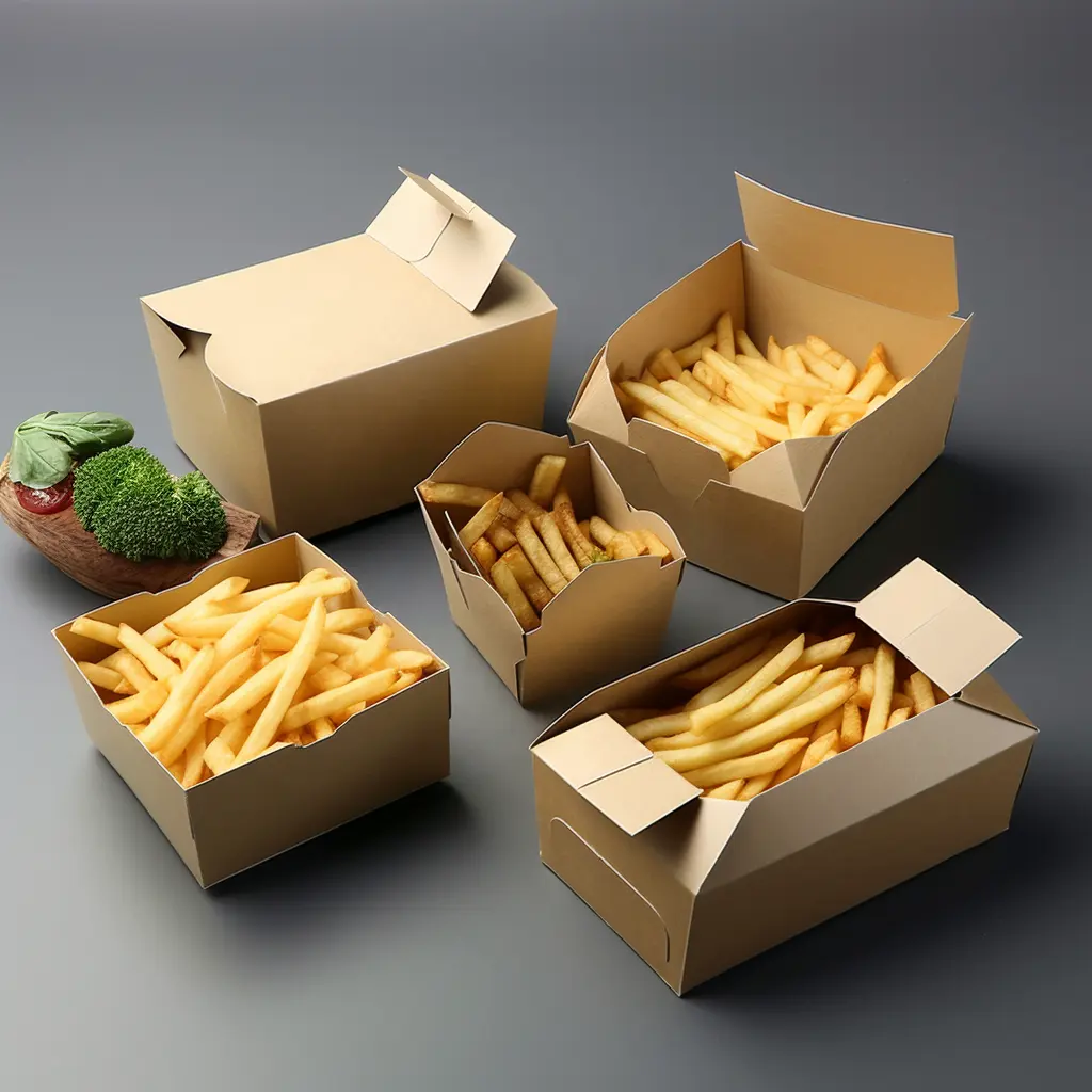 Consegna pollo fritto hamburger cartone con manico scatola di carta per Popcorn forniture per imballaggio scatole personalizzate per alimenti