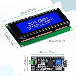 Aismartlink IIC I2C TWI modulo Display LCD seriale 2004 20x4 con adattatore di interfaccia I2C retroilluminazione blu - Product Image 3