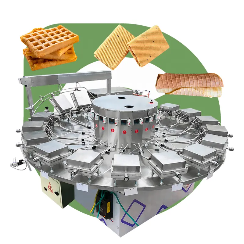 La forma automatica industriale del rotolo dell'uovo del cono gelato dello zucchero di Stroopwafel fa la macchina del Gas del creatore India