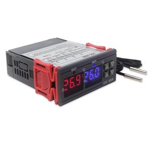 Controlador de temperatura Digital inteligente con salida de LED dual, 12V, 24V, 220V, con sensor, controlador de temperatura Digital