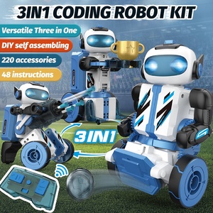 2,4 GHz 3 In 1 Smart Rc Roboters tiel Diy Baustein Robotik Kit Spielzeug Programmier bar Rc Smart Robot Lernspiel zeug für Kinder