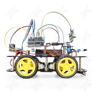 Eparthub Ultraschall-Infrarot-Hindernis vermeidung Smart Car Kit mit Line Tracking für programmier bare Auto projekte