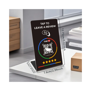 Không Thấm Nước Acrylic NFC mã tùy chỉnh NFC chip không tiếp xúc mã nhận dạng thẻ Google xã hội phương tiện truyền thông đánh giá thẻ - Product Image 1