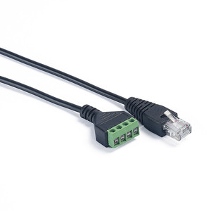 RJ45 Ethernet штекер к 4-контактному AV клеммному адаптерному конвертерному блоку без припоя Зеленый винтовой сетевой Удлинительный кабель - Product Image 6