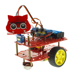 OEM/ODM engel kaçınma 2WD araba robot şasi kiti kırmızı araba robot rc araç kiti