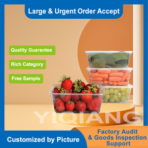 Kitchen Essential Storage Disposable <strong>Rectangular</strong> Round Plastic Food <strong>Container</strong> with Multiple Capacities and <strong>Sizes</strong> - Product Image 3