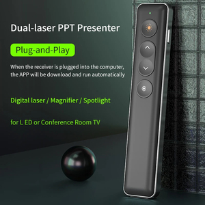 Doppia penna puntatore Laser H90S presentatore Wireless verde rosso faretto Laser lente d'ingrandimento modalità Mouse aria pagina di tornitura telecomando - Product Image 2