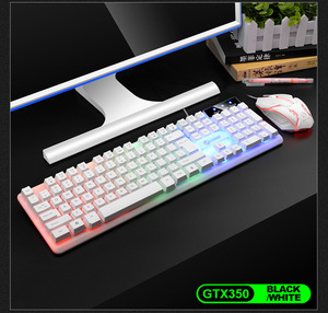 Juego completo de teclado flotante, sensación mecánica, juego luminoso de teclado y ratón, teclado y ratón para juegos, combos de teclado y ratón - Product Image 5