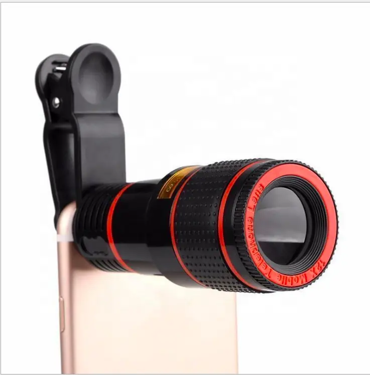 Telescópico con zoom Universal para teléfono, lente de cámara móvil, 12x