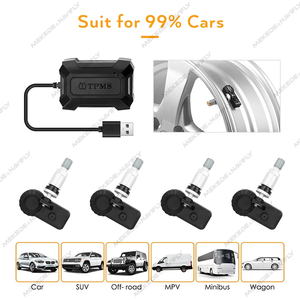 MEKEDE USB TPMS Car Tire Pressure Alarm Monitor <strong>System</strong> for Car Android Navigation Player with 4 <strong>Sensors</strong> 5V Wireless Transmission - Product Image 5