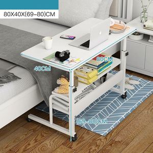 Mesa de ordenador personalizable patrón de escritorio altura ajustable cama lado ordenador portátil aprendizaje elevación esquina Mesa blanca - Product Image 6
