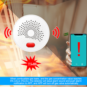 Tuya de GAS LPG Sensor de fugas de alarma Detector de seguridad de la aplicación de Control inteligente Wifi de alarma de Gas Sensor Detector de - Product Image 6