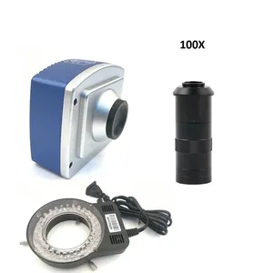 Microscopio electrónico industrial personalizado 4K Digital HD 8MP, función de medida de cámara, 100X 180X, luz de relleno LED, componentes electrónicos - Product Image 3