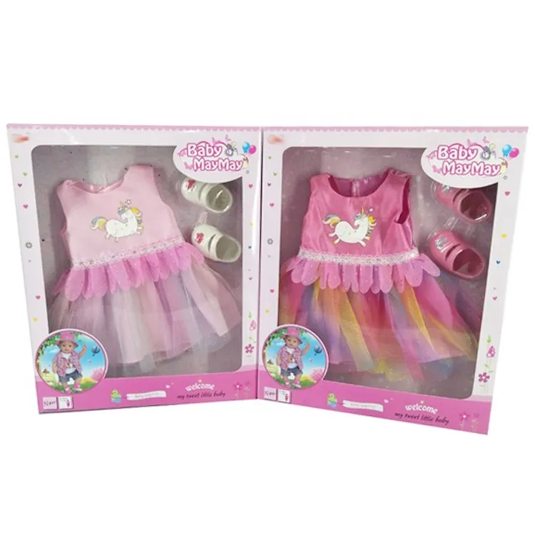 18 pouces reborn poupée vêtements accessoires 43-46 cm personnalisé bébé vêtements filles robes