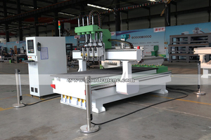 4 Axis <strong>Multi</strong> Process 4 Heads Woodworking <strong>CNC</strong> <strong>Router</strong> <strong>Machine</strong> for 3D Wood Table Leg with 1.5kw Spindles