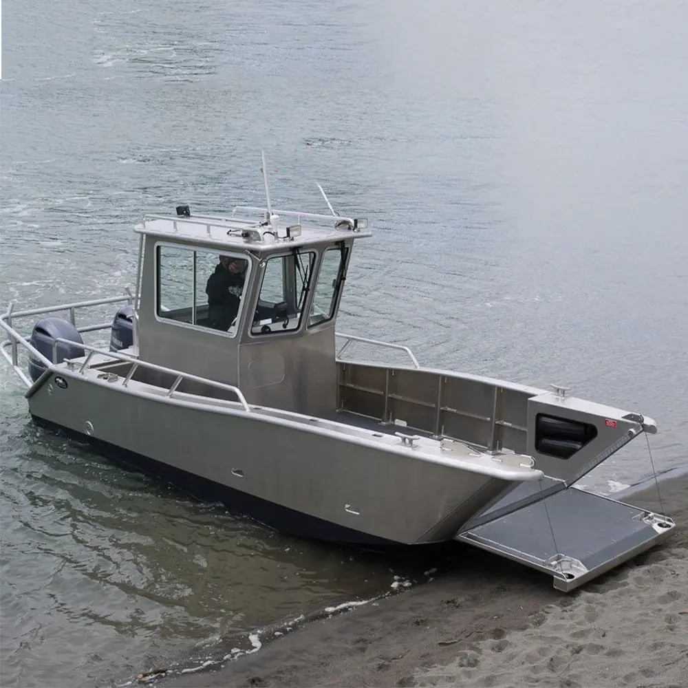 Kinoceano barco de pesca de alumínio, melhor qualidade barco de pesca mais popular com cabine pequena para vendas