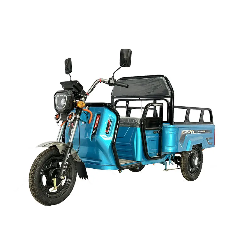 Tarım taşımacılığı için yüksek kalite 580W çok fonksiyonlu tarım navlun kargo üç tekerlekli bisiklet