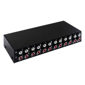 Conmutador de selección de señal de audio de 10 entradas/2 salidas Interfaz RCA bidireccional Conmutador de audio/altavoz Producto Accesorios de audio y video