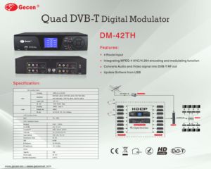 Modulador digital 4 en 1 de salida Codificador DVB-T de 4 vías Accesorios de radio y TV - Product Image 5