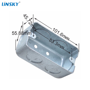 Shanghai Linsky Electrical Metal Boxes 4&quot;x2&quot;x2-1/8&quot; Handy/utility Box Drawn with Conduit KO'S - Product Image 5