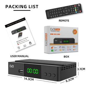 OEMカスタマイズデコーダーDVB-T2/DVB-TデジタルTVレセプターレシーバーHDDVB T2 H.265 1080PWifiレシーバーセットトップボックスデコーダー - Product Image 2