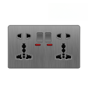 Enchufe conmutado multifunción 13a con accesorios eléctricos de neón, interruptor de pared de fábrica, interruptor de luz, enchufe eléctrico