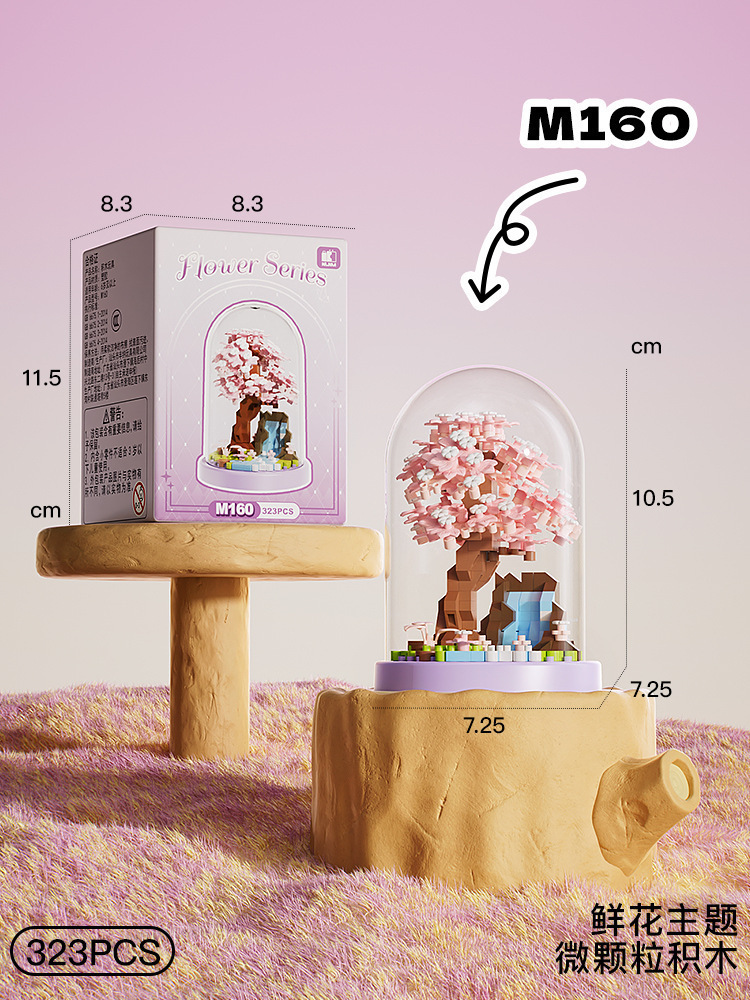M160 ผงหมอกสปริงเชอร์รี่ 323 อนุภาค - ฝาครอบโปร่งใส
