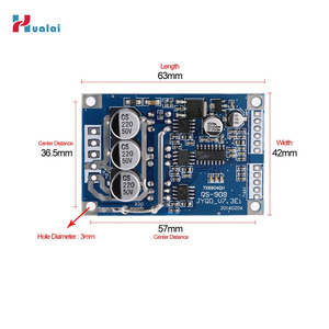 ホールブラシレスモーターボードモーターコントローラードライバーボードDC12V-36V15A500WブラシレスモーターコントローラーホールBLDCドライバーボード - Product Image 3